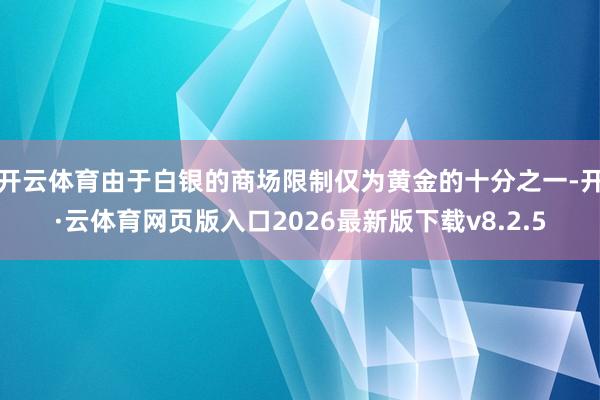 开云体育由于白银的商场限制仅为黄金的十分之一-开·云体育网页版入口2026最新版下载v8.2.5