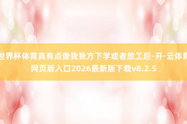 世界杯体育真有点像我我方下学或者放工后-开·云体育网页版入口2026最新版下载v8.2.5