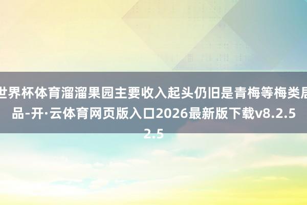 世界杯体育溜溜果园主要收入起头仍旧是青梅等梅类居品-开·云体育网页版入口2026最新版下载v8.2.5