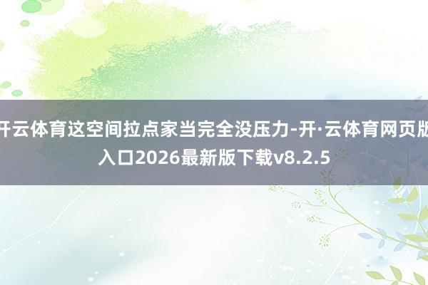开云体育这空间拉点家当完全没压力-开·云体育网页版入口2026最新版下载v8.2.5
