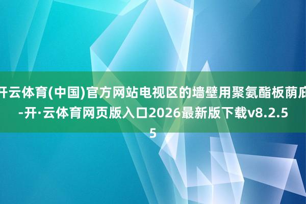 开云体育(中国)官方网站电视区的墙壁用聚氨酯板荫庇-开·云体育网页版入口2026最新版下载v8.2.5